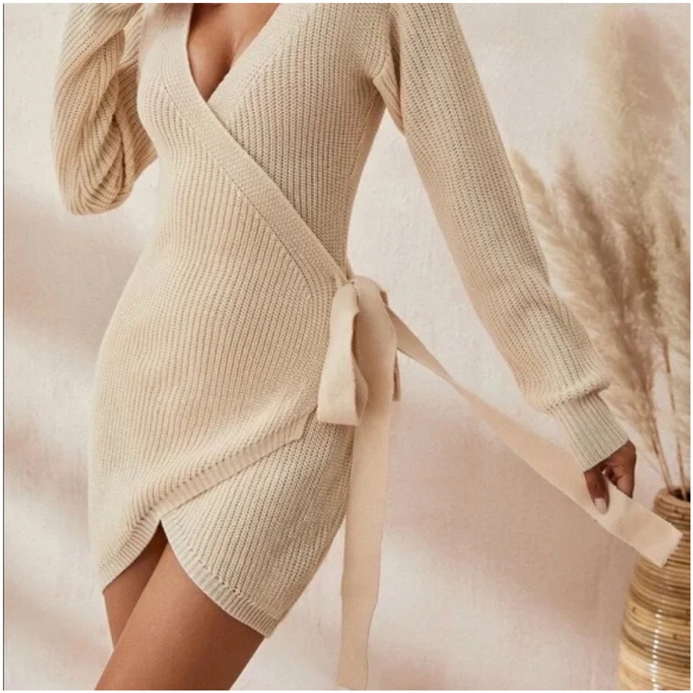SHEIN Beige Knit Sweater